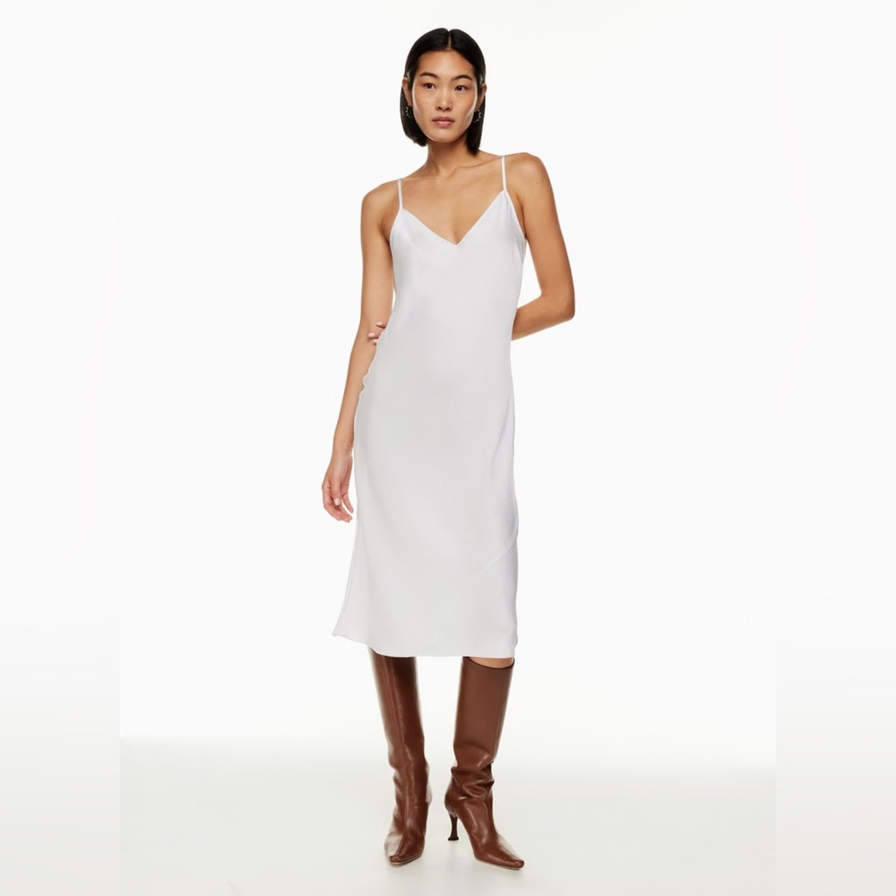 Aritzia Only Slip Satin Midi Dress